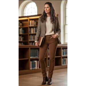 Pilcro and The Letterpress High-Rise Skinny Corduroy Pants Brown, Size 30 Petite